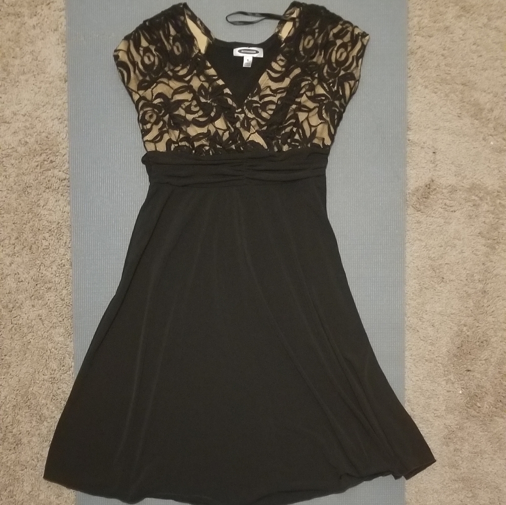 Intermission-black dress with black lace top - size 6